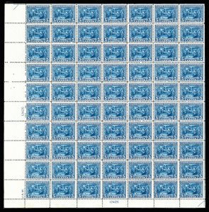 USA #550 VF OG NH, Sheet of 70, bright colors, RARE SHEET!
