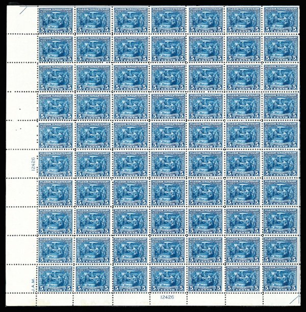 USA #550 VF OG NH, Sheet of 70, bright colors, RARE SHEET!