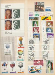 POLAND 1970s/80s Air Wildlife Pope Sheets MNH(Appx 450 Items)(RefAC1400