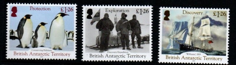 BRITISH ANTARCTIC TERR. SG785/7 2018 DISCOVERY OF ANTARCTICA MNH