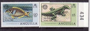 Anguilla-Sc#389-90-unused NH set-id3-Birds-Rotary International1980-