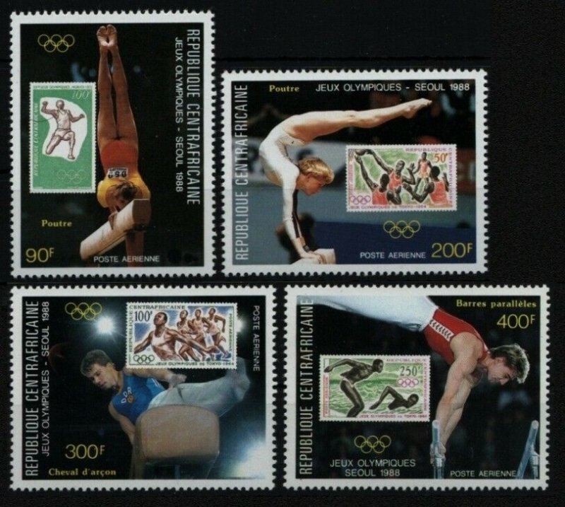 1988 Central African Republic 1331-1334 1988 Olympic Games in Seoul 7,50 €