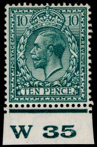 SG428 SPEC N44(3), 10d dull greenish blue, NH MINT. Cat £55+. CONTROL W35.