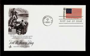 FIRST DAY COVER #1346 Fort McHenry Flag 6c ARTCRAFT U/A FDC 1968