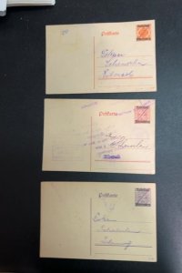 Germany Wurttemberg lot of 3 postal cards used lot #7