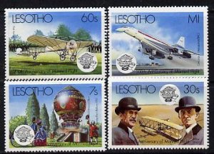 LESOTHO - 1983 - Manned Flight - Perf 4v Set - Mint Never Hinged