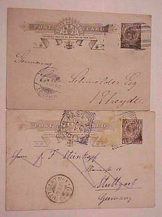 SOUTH AUSTRALIA  LIGHT PASS 1907 also ADELAIDE 1899 BOTH B/S GERMANY