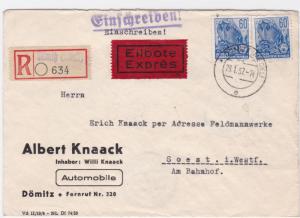 Germany DDR 1957  Bahnpost railway stamps  cover ref  r20102