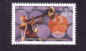 French Andorra-Sc#540-unused NH set-Jazz Festival-Music-2