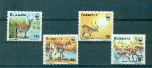 Botswana - Sc# 432-5. 1988 WWF. Gazelles. MNH $11.85.