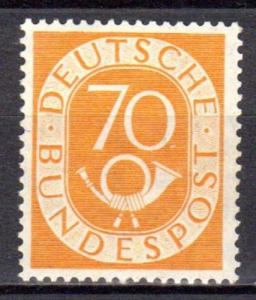 Germany Posthorn  70 Pf yellow-orange