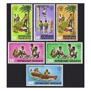 Togo 838-841,C198-C199,C199a,MNH. Scout World Conference,1973.Pitching,Campfire,