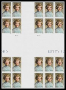 US 5852a Betty Ford imperf NDC cross gutter block 20 A MNH 2024