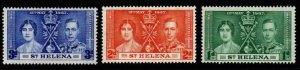ST.HELENA SG128/30 1937 CORONATION SET MTD MINT