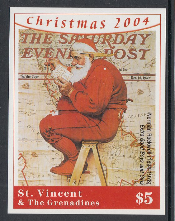 St Vincent 3443 Christmas Souvenir Sheet MNH VF