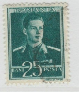 Romania King Michael 1940-42 Wmk Crowns and Monograms 25L Used A18P26F750-