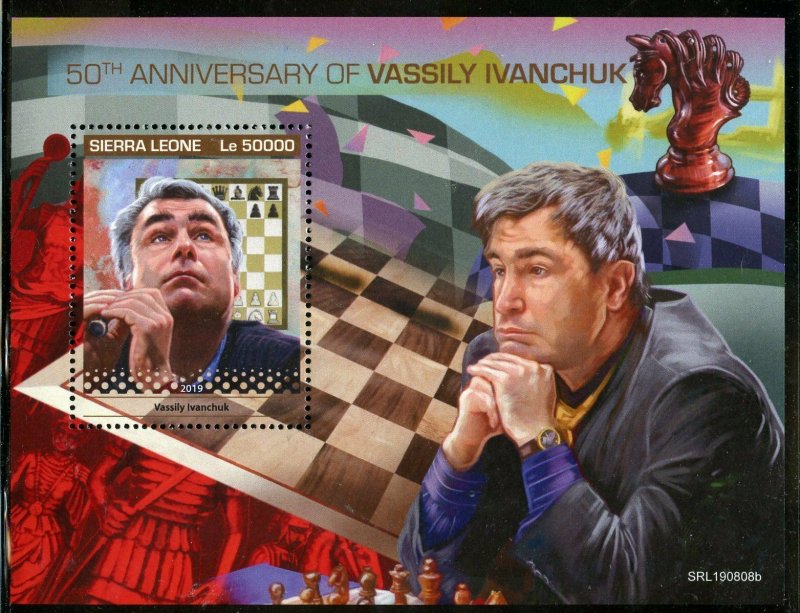 SIERRA  LEONE 2019 50th ANNIVERSARY OF VASISILY IVANCHUK  SOUVENIR SHEET MINT NH