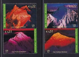 United Nations Vienna  #314-317    MNH  2002   mountains in 2 pairs