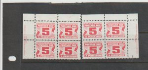 Canada Scott J32 J32a Plate Block MNH Postage Due