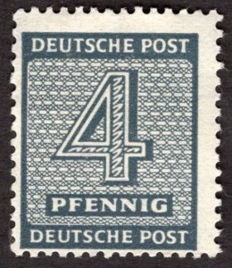 1945, Germany, West Saxony, 4pf, MH, Mi 127Y