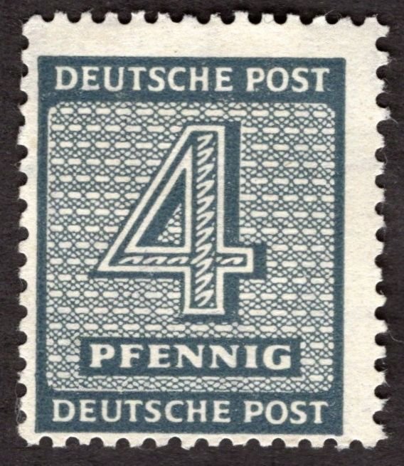 1945, Germany, West Saxony, 4pf, MH, Mi 127Y