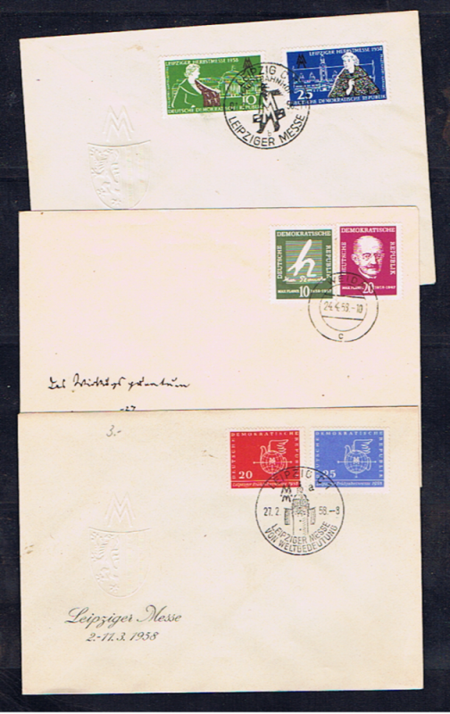 EAST GERMANY 1950's FDC's