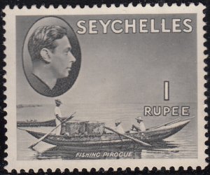 Seychelles 1938-49 unused SG 146a 1r Fishing Pirogue 