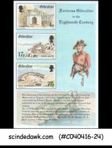 GIBRALTAR - 1983 FORTRESS GIBRALTAR IN THE 18th CENTURY - MINIATURE SHEET MINT N