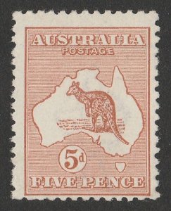 AUSTRALIA 1913 Kangaroo 5d MNH ** ACSC cat $650