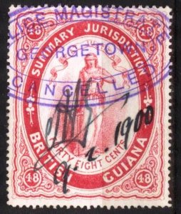 British Guiana Revenue Summary Jurisdiction 48c Used