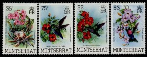 Montserrat 497-500 Specimen o/p MNH Flowers, Birds