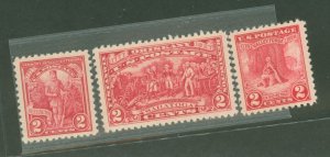 United States #643-45 Unused Single