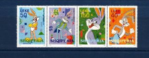 Albania Sc 2742 MNH Strip of 2003 - Bugs Bunny