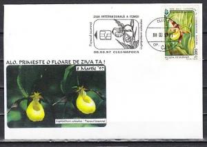 Romania, MAR/87 issue. Orchid 08/MAR/87 Cancel on a Cachet Cover. ^