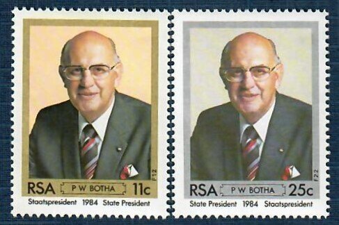 South Africa 646-47 MNH President Pieter Willem Botha Mint NH OG VF