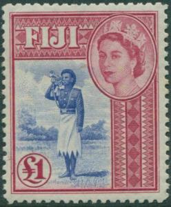 Fiji 1954 SG295 £1 Police Bugler QEII MNH