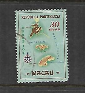 MACAU, 387, USED, MAP OF COLONY