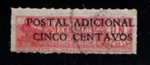 Ecuador - #RA44 Tobacco Stamp Surcharged - Used