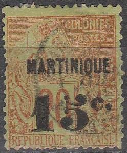 Martinique #18 F-VF Used  CV $120.00 (A10515)