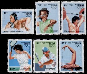 Benin 734-40 MNH Sports, Olympics, Tennis, Baseball, Diving, Swimming