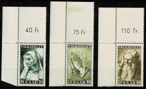 Saar 1955, Sc. #B105-7 MNH,  Social service: paintings