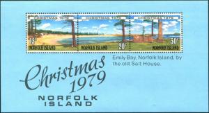 Norfolk Island 1979 SG233 Christmas views strip MS MNH