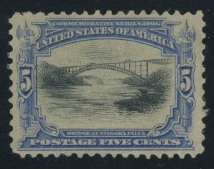 USA 297 - 5 cent Niagara Falls - VF Mint hinged Cat $75.00