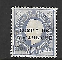 MOZAMBIQUE COMPANY  8   , NO GUM, KING LUIZ OVERPRINTED IN BLACK