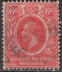 Kenya Uganda & Tanzania; 1921: Sc. # 3: Used Single Stamp