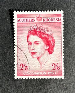 Southern Rhodesia: 1953 Queen Elizabeth Coronation, Fine Used