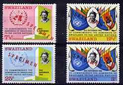 Swaziland 1968 Admission to United Nations perf set of 4 ...