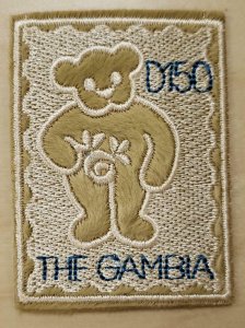 Gambia 2003 -  Embroidered Cloth Teddy Bear Postage Stamp - MNH