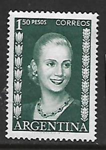 ARGENTINA  608  MINT HINGED ,  EVA PERON