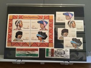 Transkei Africa Headdresses mint never hinged stamp sheet and stamps R24639